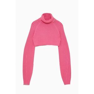 Patrizia Pepe Red Marabou Women's Turtleneck